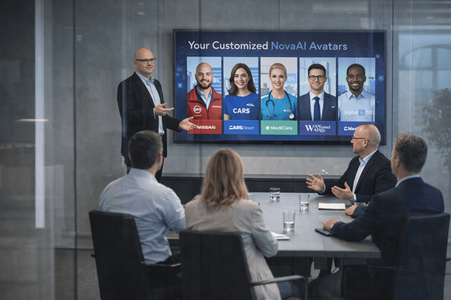 futuristic digital technology illustration with AI neural networks, data visualization, holographic interface elements, modern tech aesthetic, dark theme with blue and red accents, professional quality