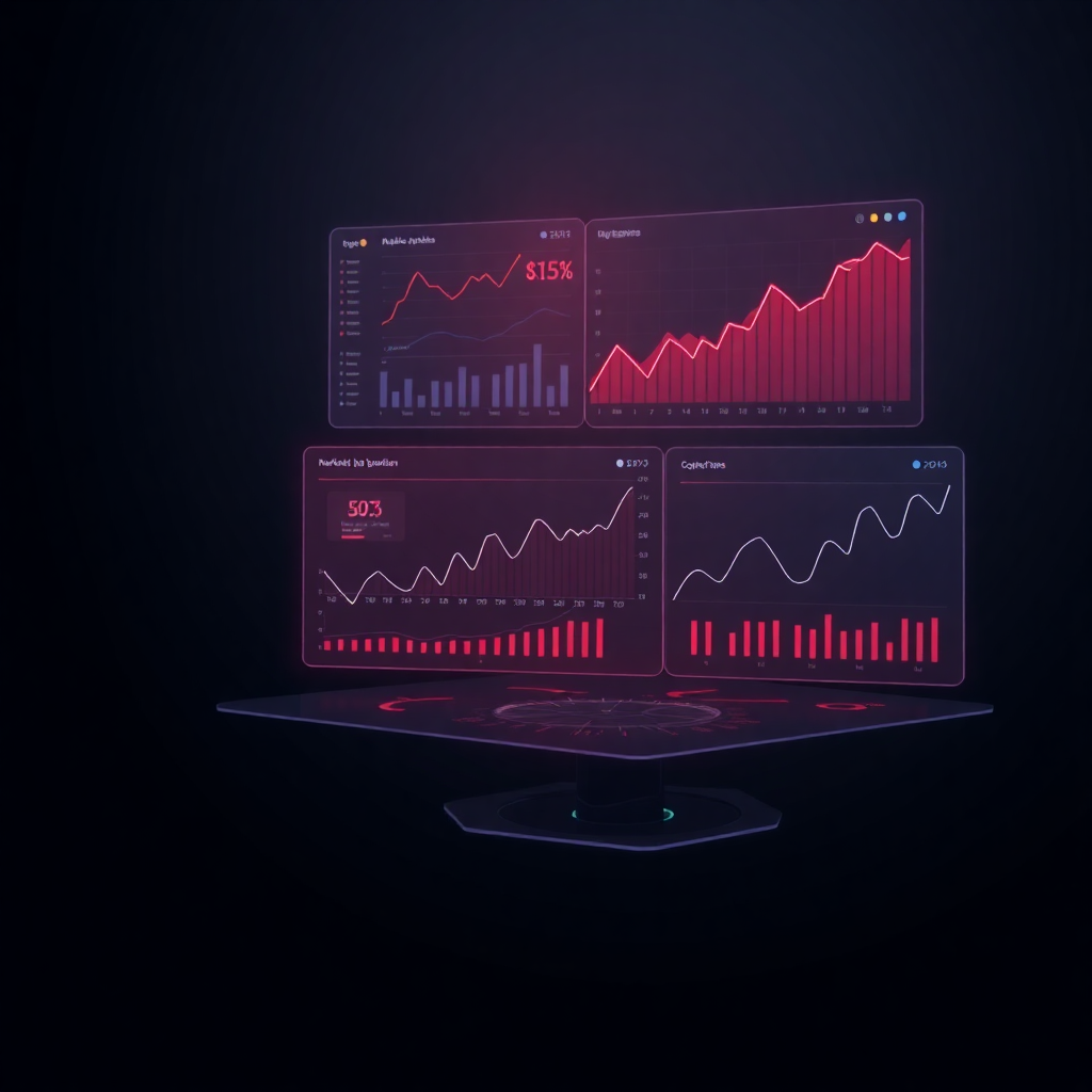 ultra-realistic abstract marketing analytics environment