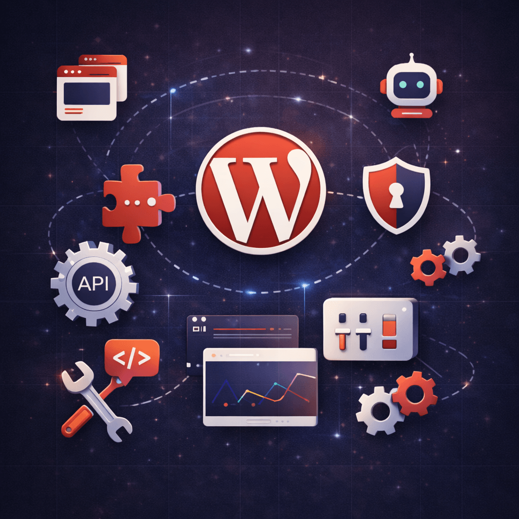 wordpress plugin development custom extensions illustration